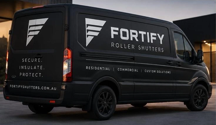 Fortify Roller Shutters branded black service van